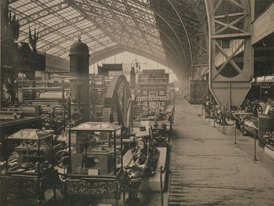 Interior view of the machinery hall, from L
